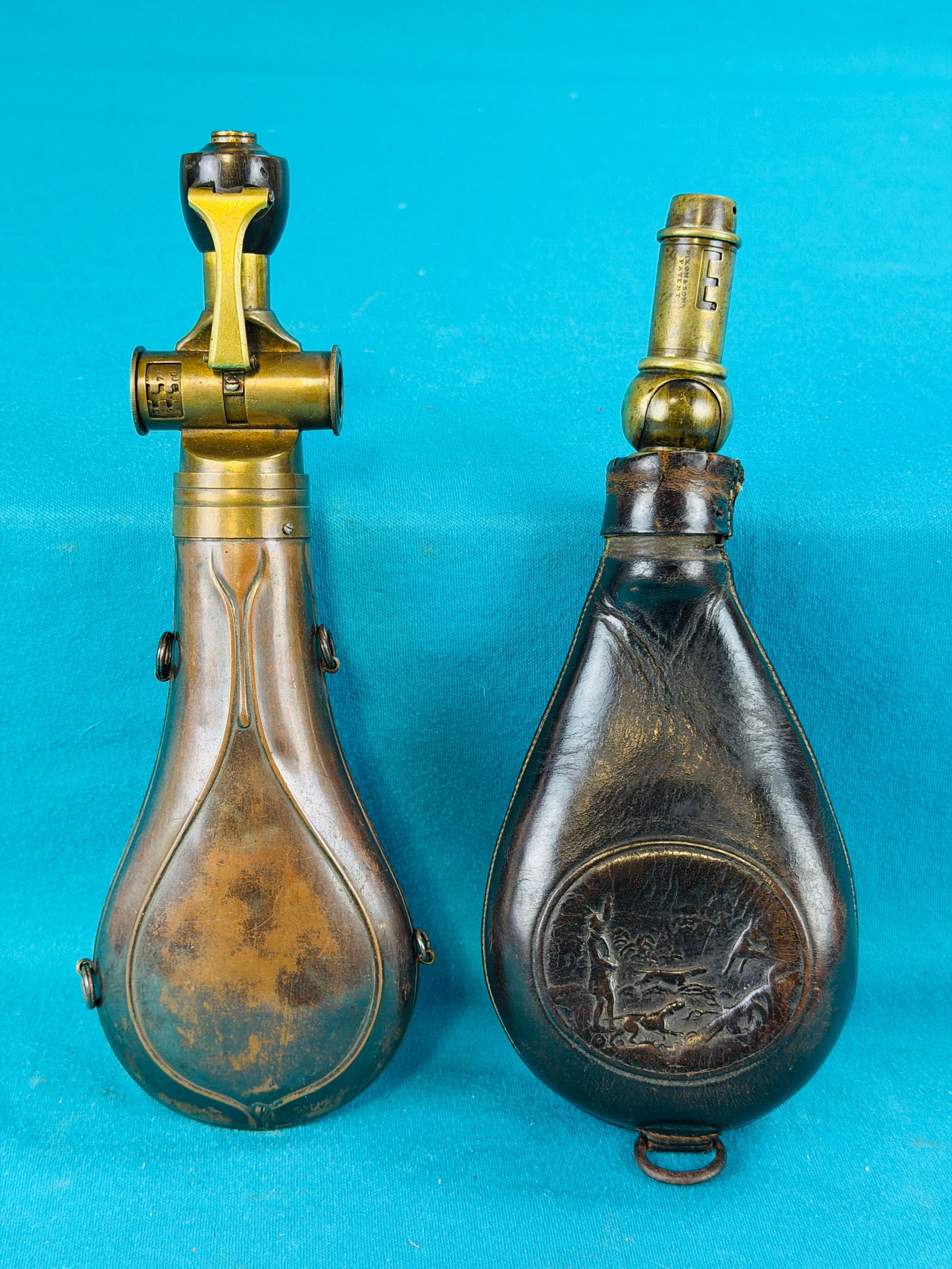 2 Powder Flasks w Mechanical Measures at Spout (1 of 5)