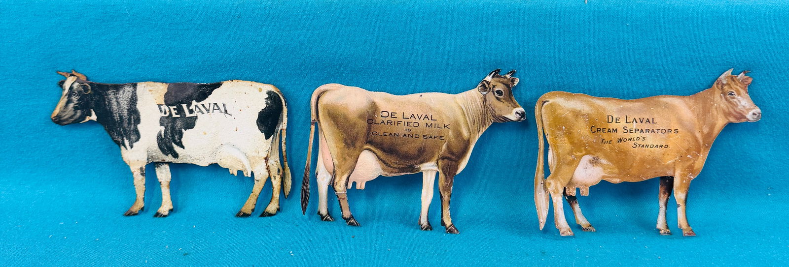 Tin Lithographed De Laval Advertising Cows (1 of 9)