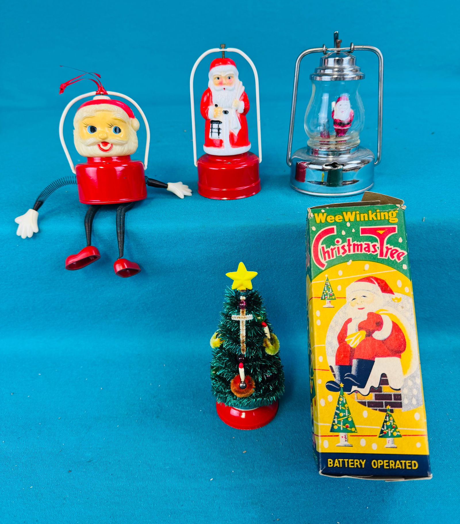 4 Vtg Figural Electric Christmas Theme Lanterns (1 of 2)