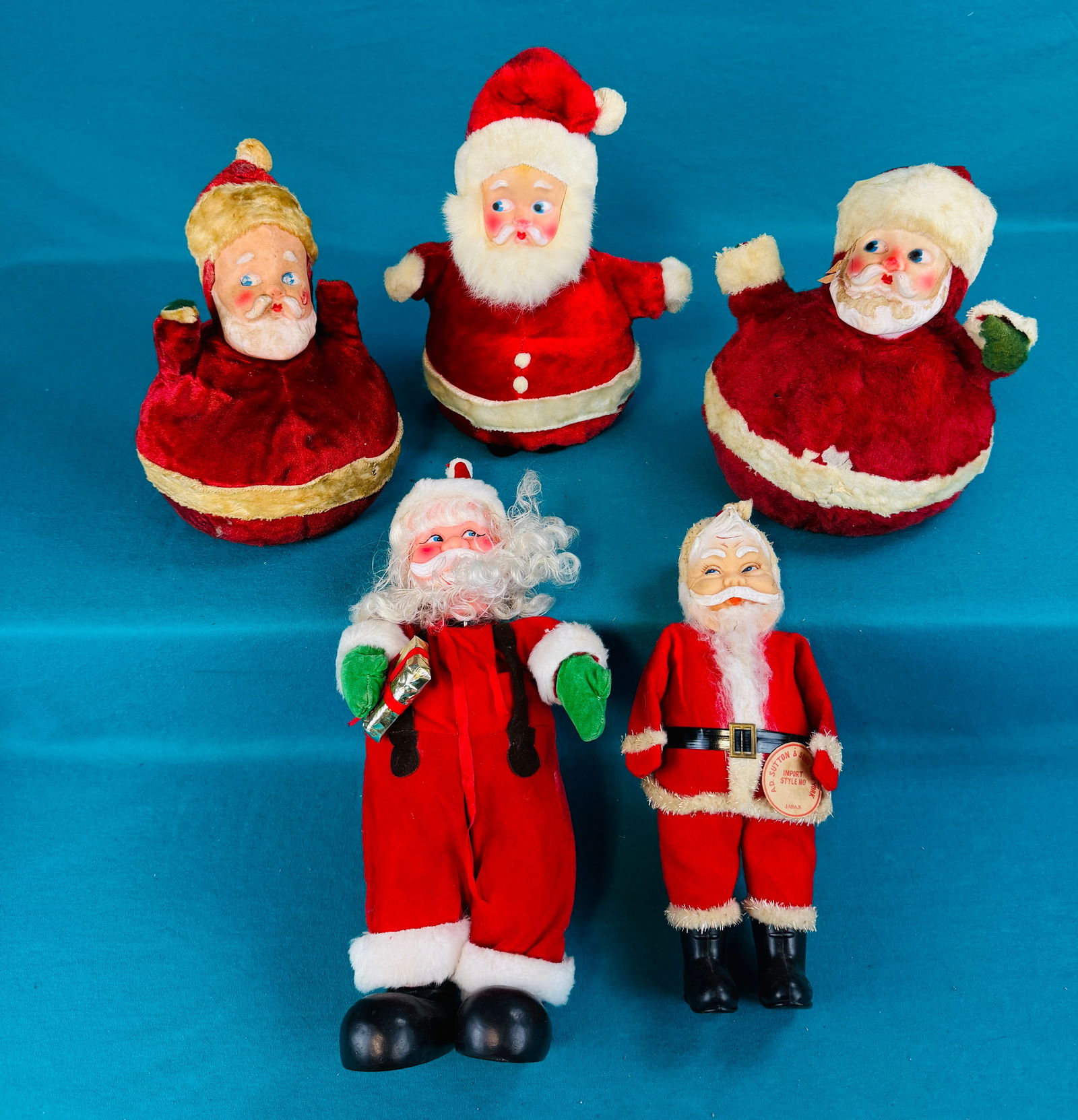 Lot 5 Vintage Santa Claus Figures (1 of 3)