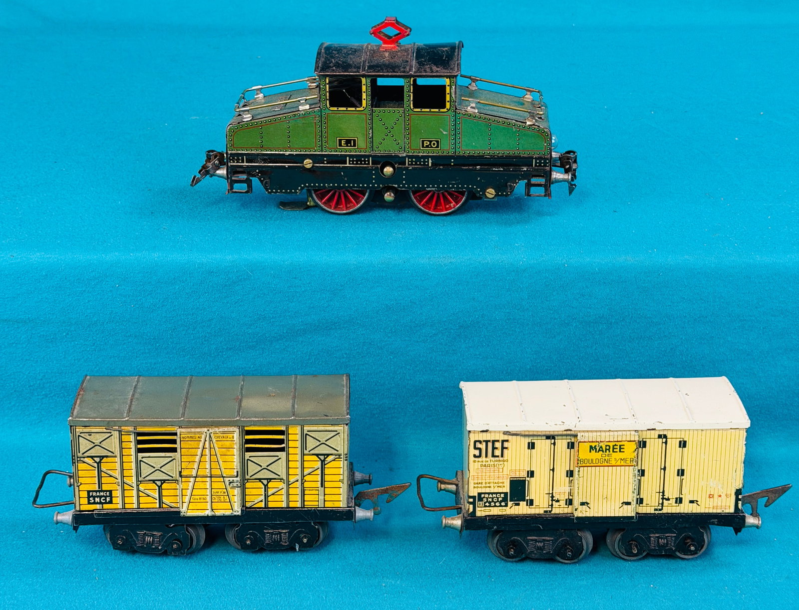 Lot JEP / J de P O Gauge PO 5470 & 2 Cars - 3