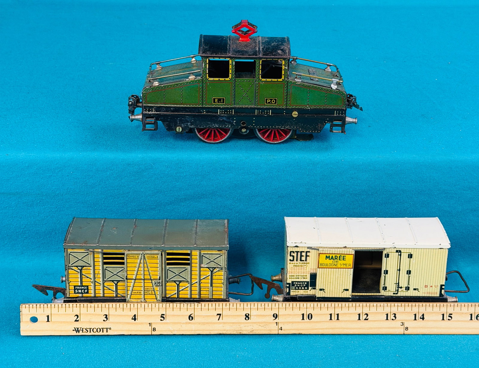 Lot JEP / J de P O Gauge PO 5470 & 2 Cars - 6