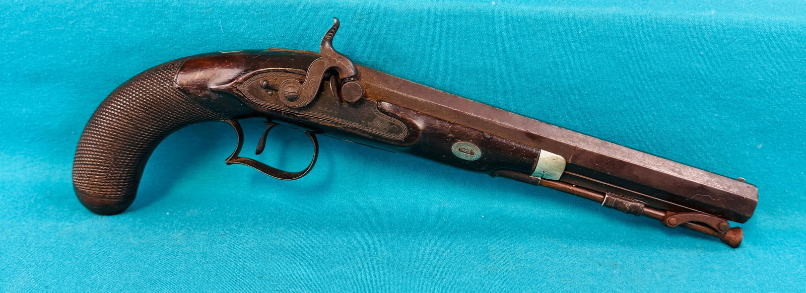 Early Percussion Pistol Mark: READ On Lock Plate (1 of 14)