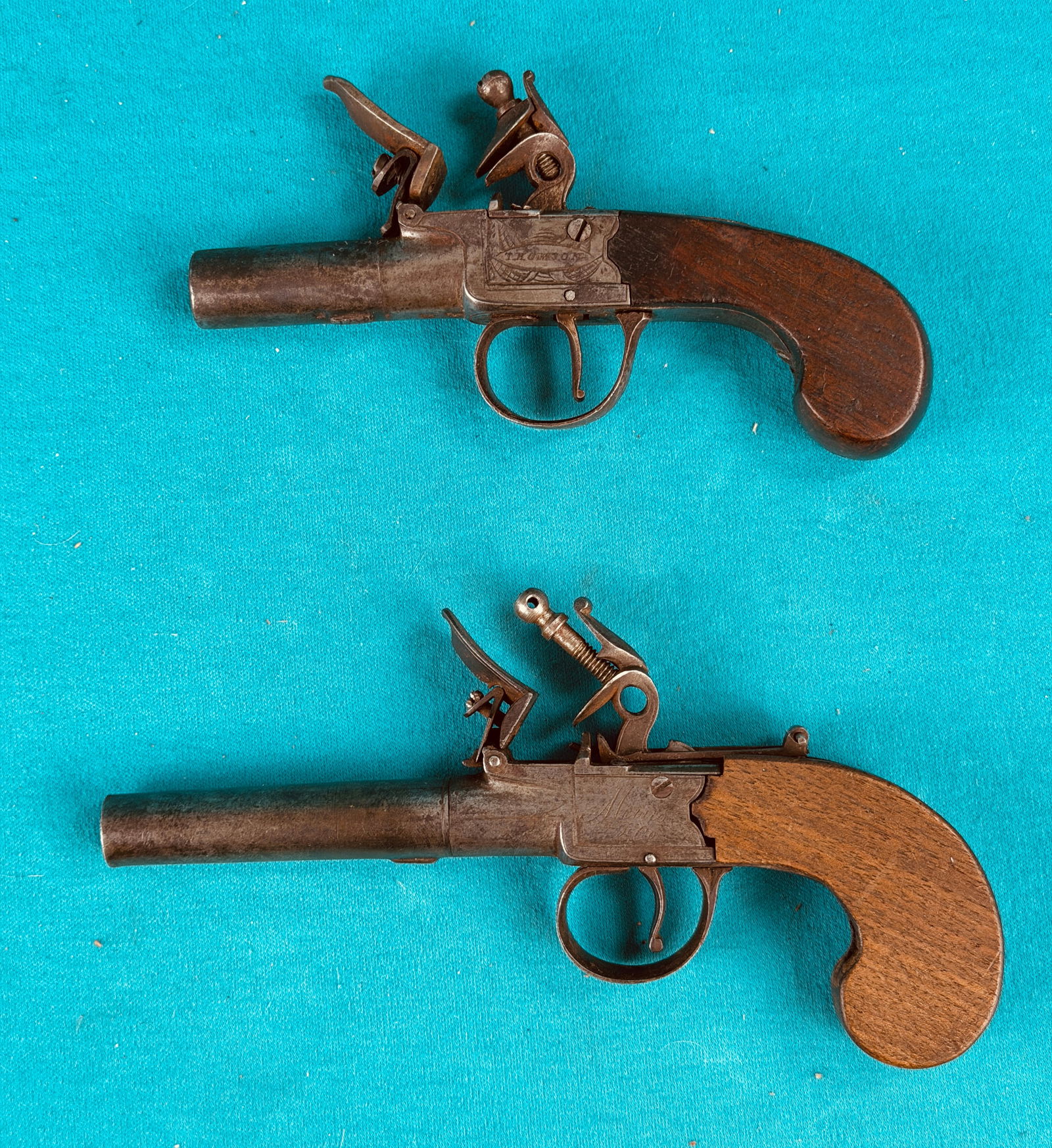 Lot 2 Antique London Flintlock Pistols (1 of 14)
