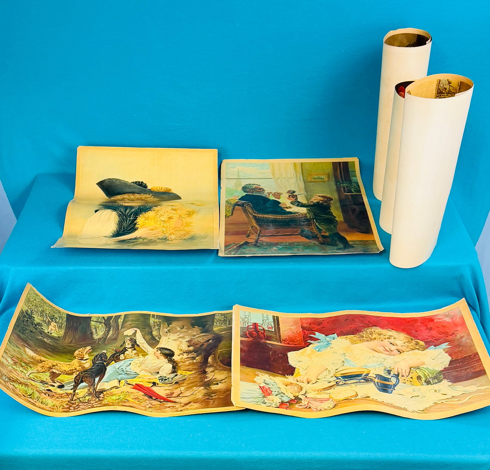 Lot 7 Antique Chromolithographs (1 of 8)