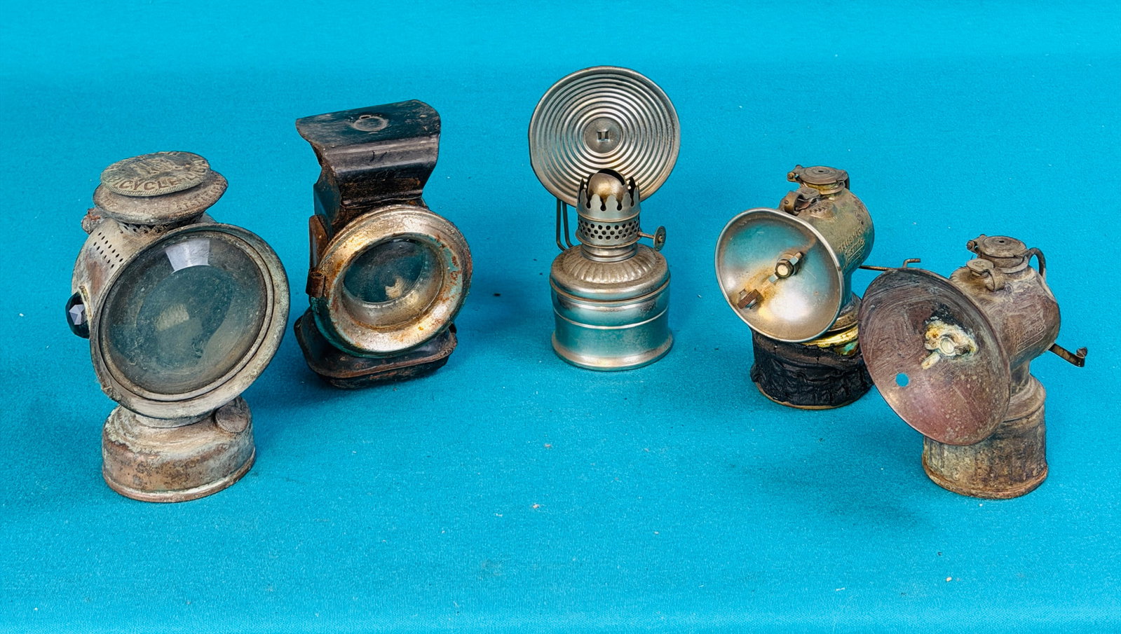 Lot 5 Small Lamps Bicycle, Miners Etc. (1 of 13)