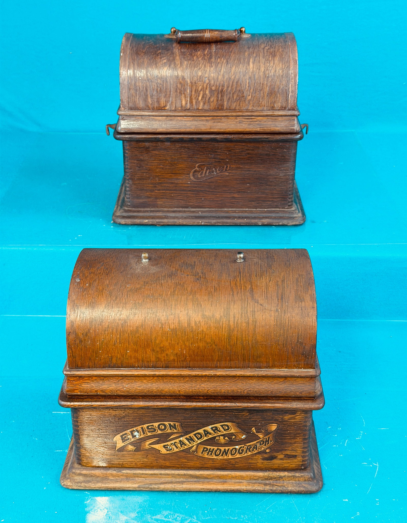 Lot 2 Edison Cylinder Phonographs (1 of 11)