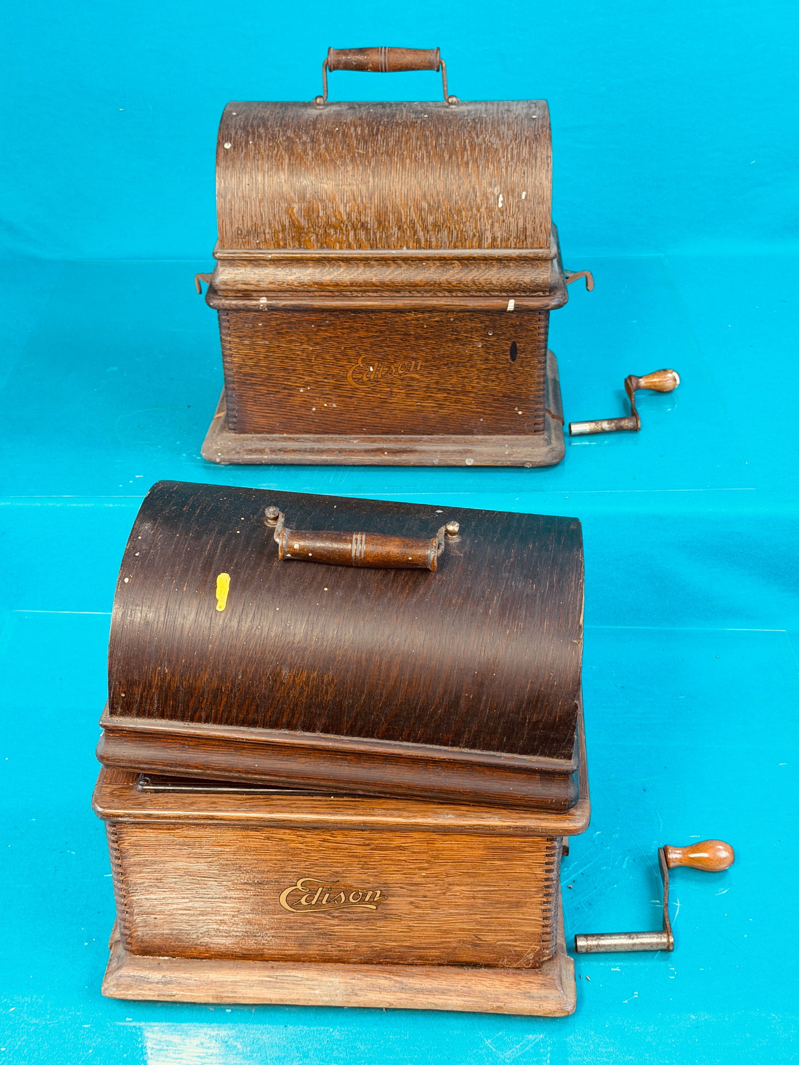 Lot 2 Edison Standard Cylinder Phonographs (1 of 11)