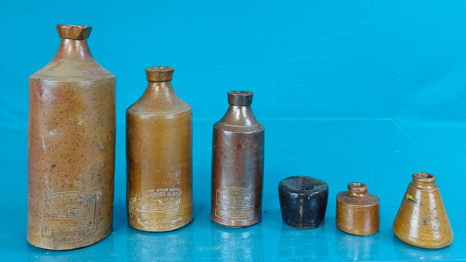 Lot 6 Stoneware Ink Bottles (1 of 8)
