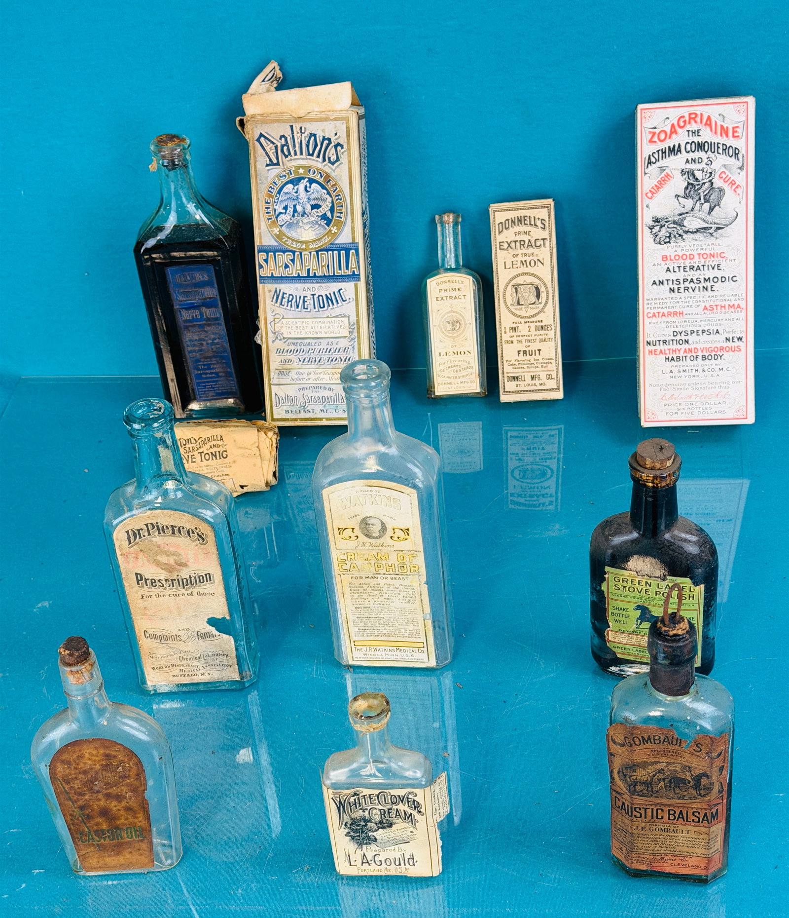 Lot Antique Labelled Bottles Etc. (1 of 20)