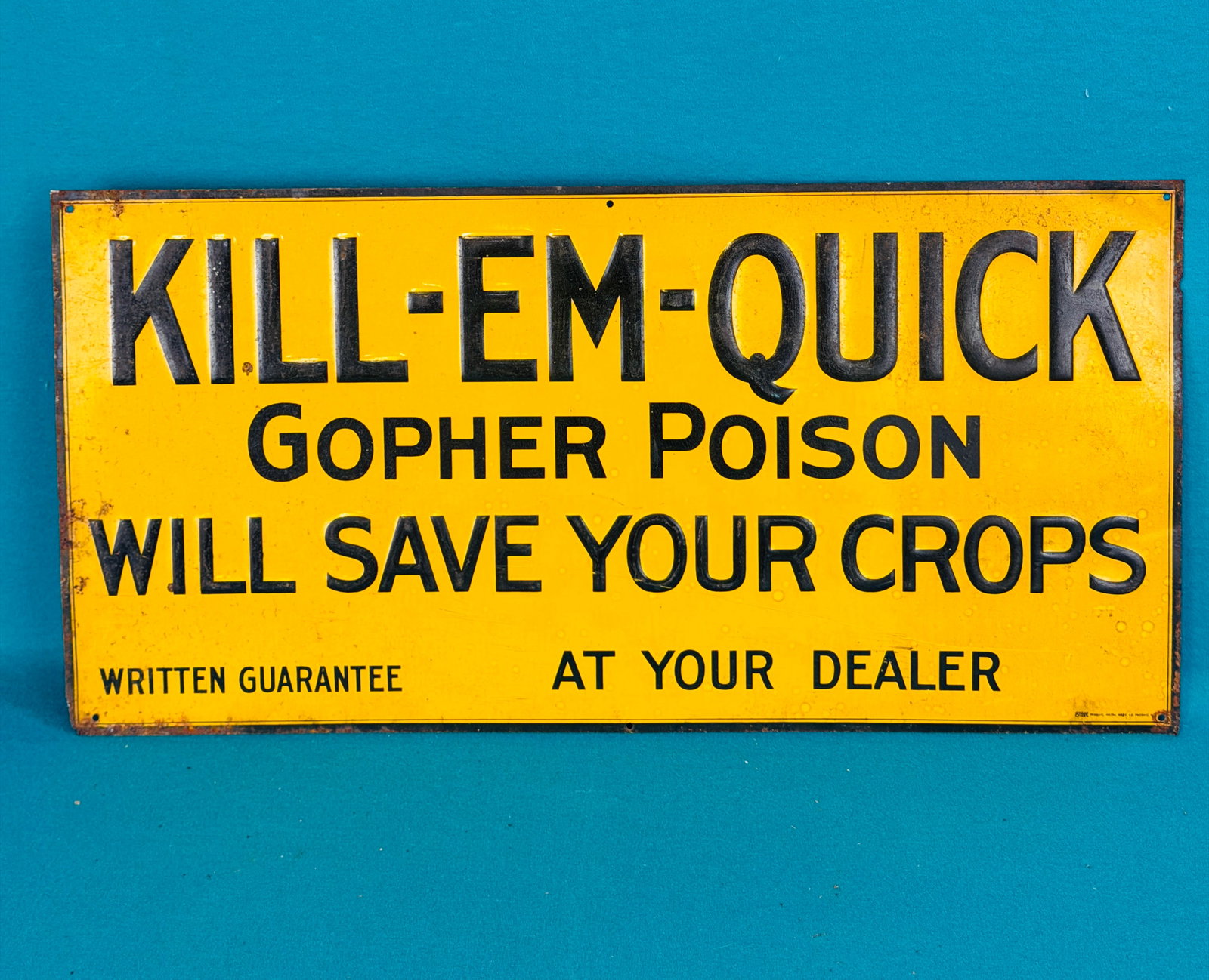 1910-1920's Tin Kill-Em-Quick Sign (1 of 4)