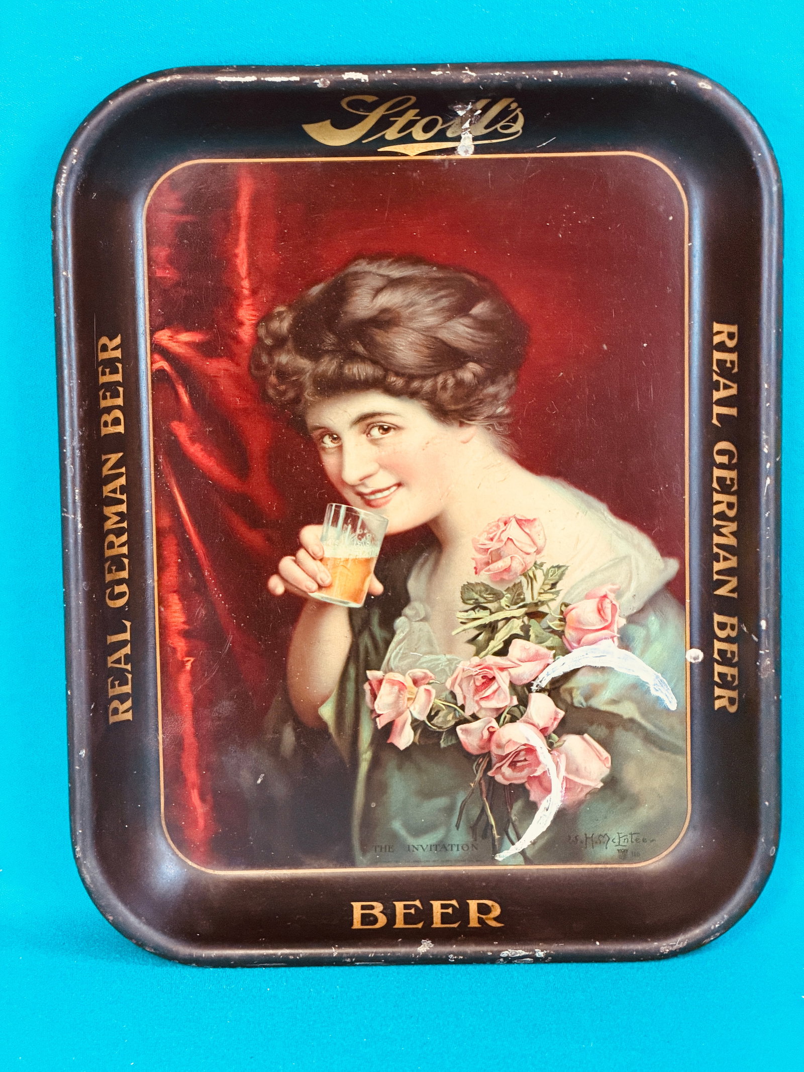 Pre-Prohibition Stoll Brewing Co Tray (1 of 3)