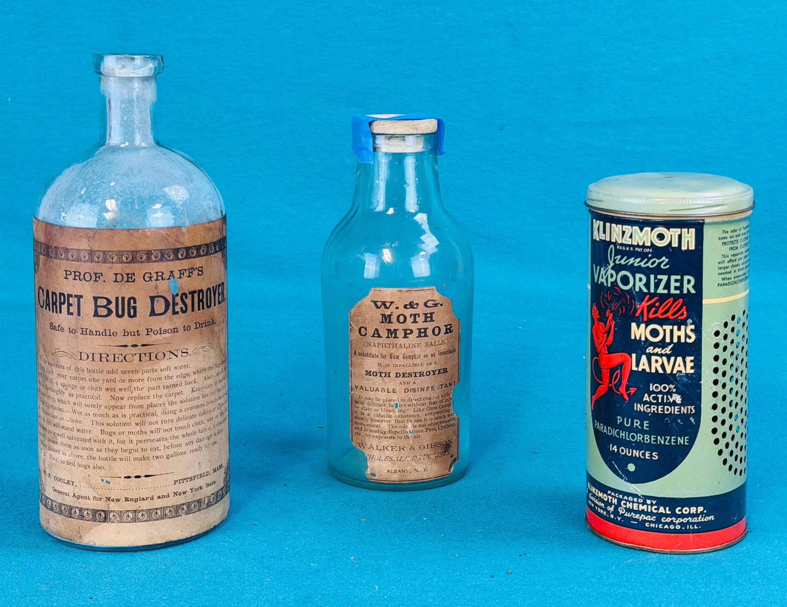 Lot 3 Insect Poison Related Bottles Etc (1 of 8)