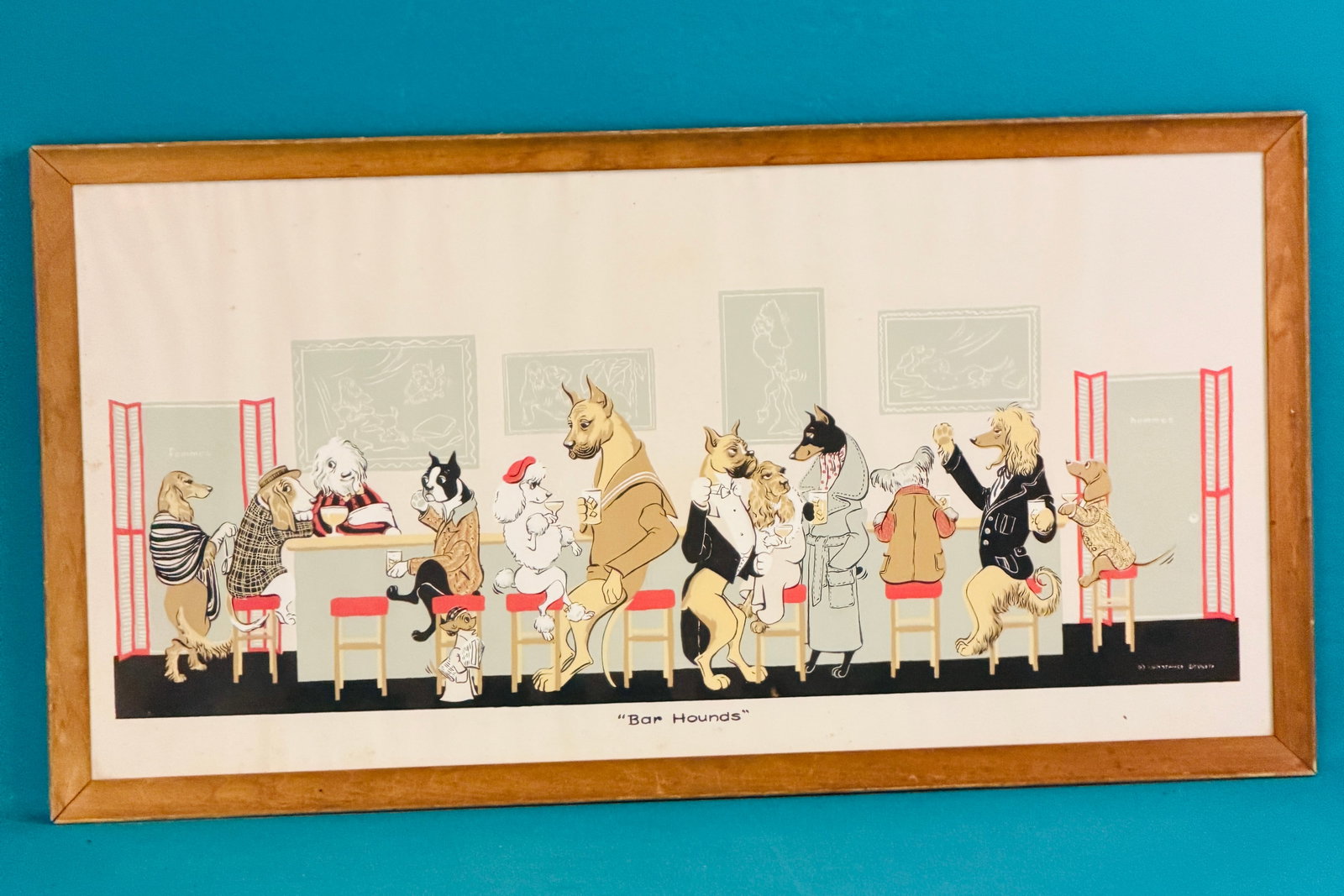 1950's "Bar Hounds" Print By Constance Depler (1 of 8)