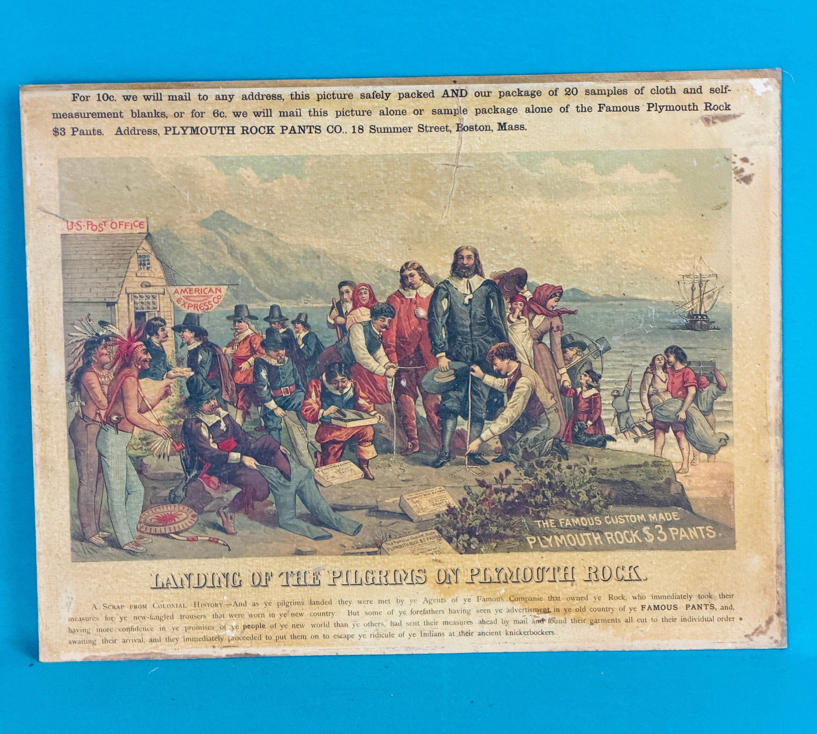 19th C Sign Plymouth Rock Pants Company (1 of 7)
