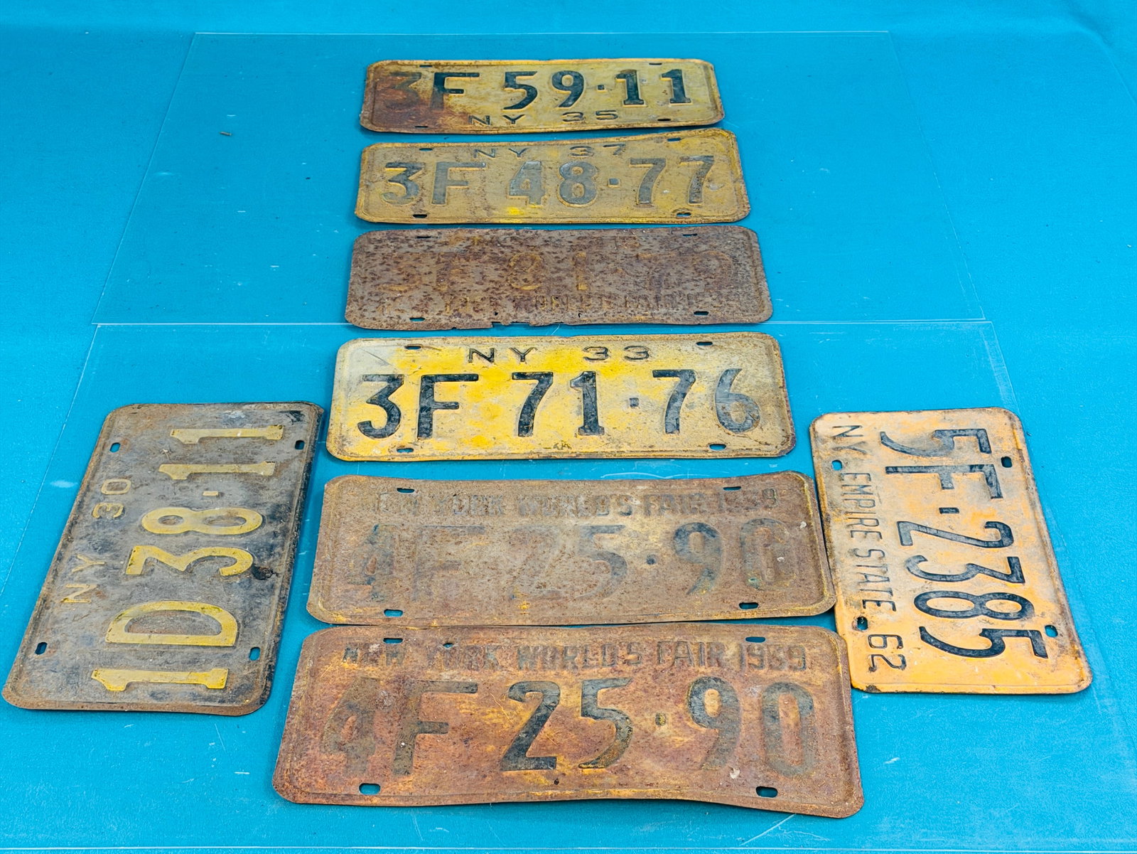 Lot 8 1930's NY License Plates (1 of 6)