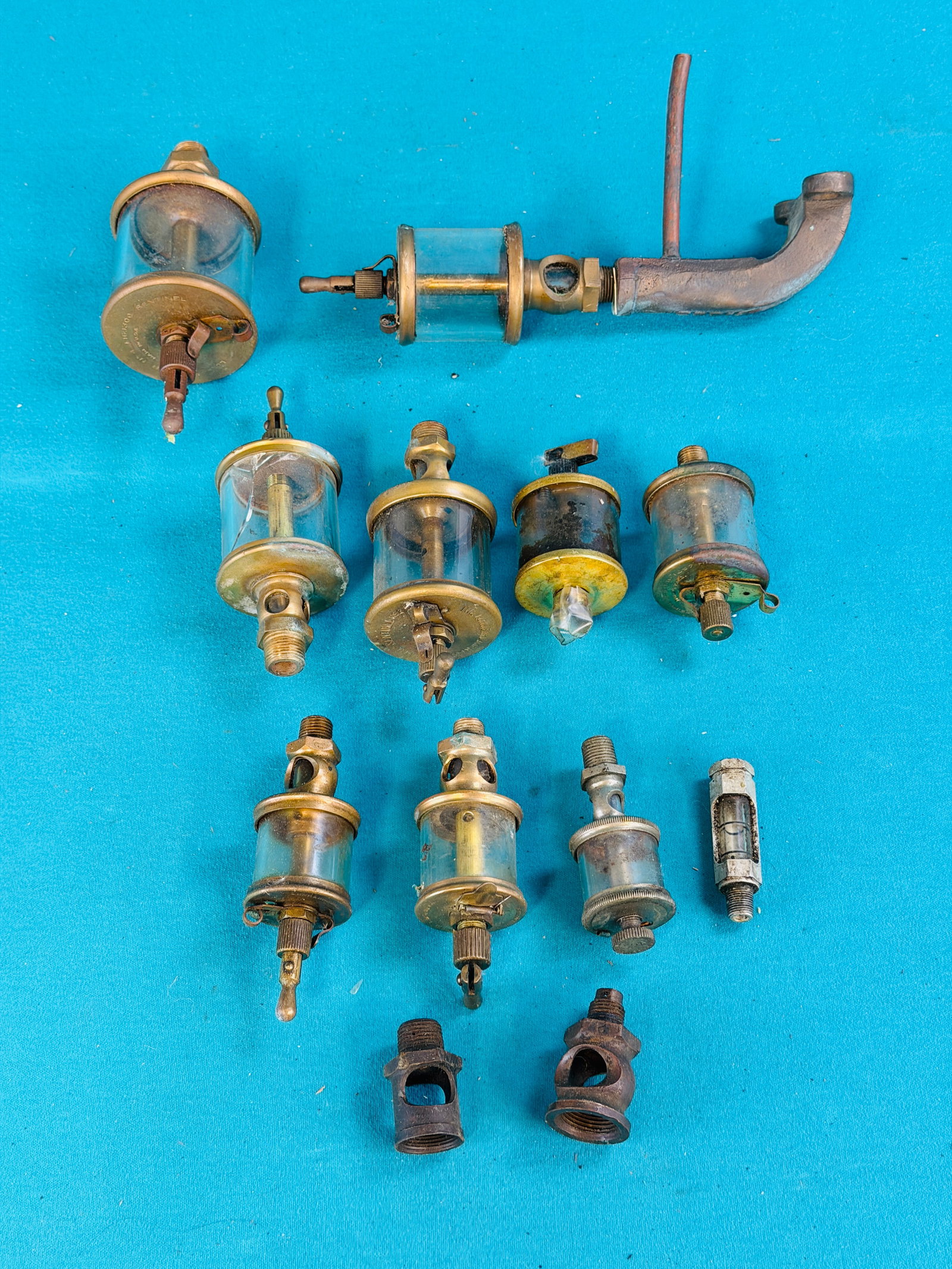Lot 9 Antique Hit Miss Gas Engine Oilers Etc (1 of 5)