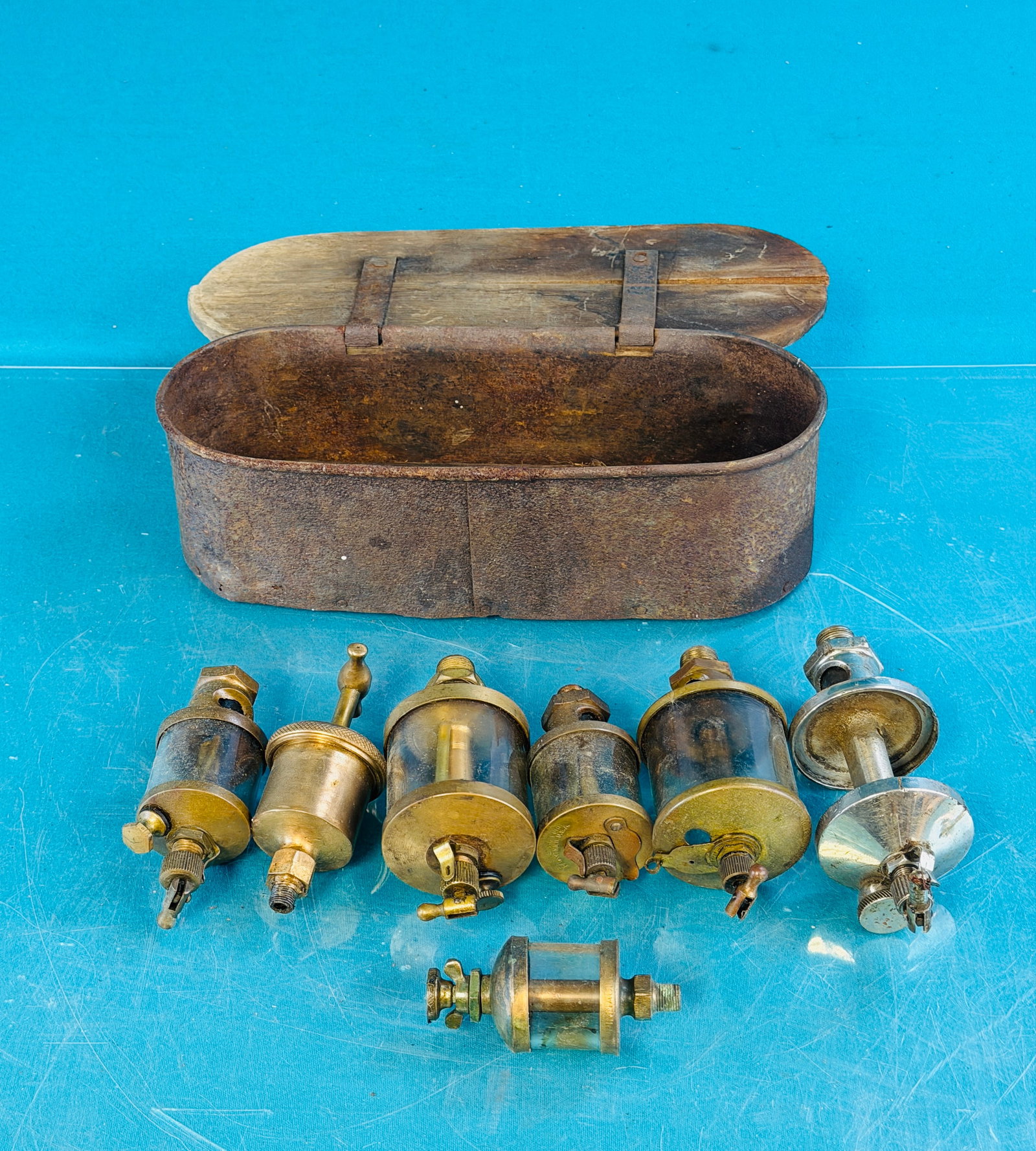 Lot 7 Antique Hit Miss Gas Engine Oilers Etc (1 of 5)