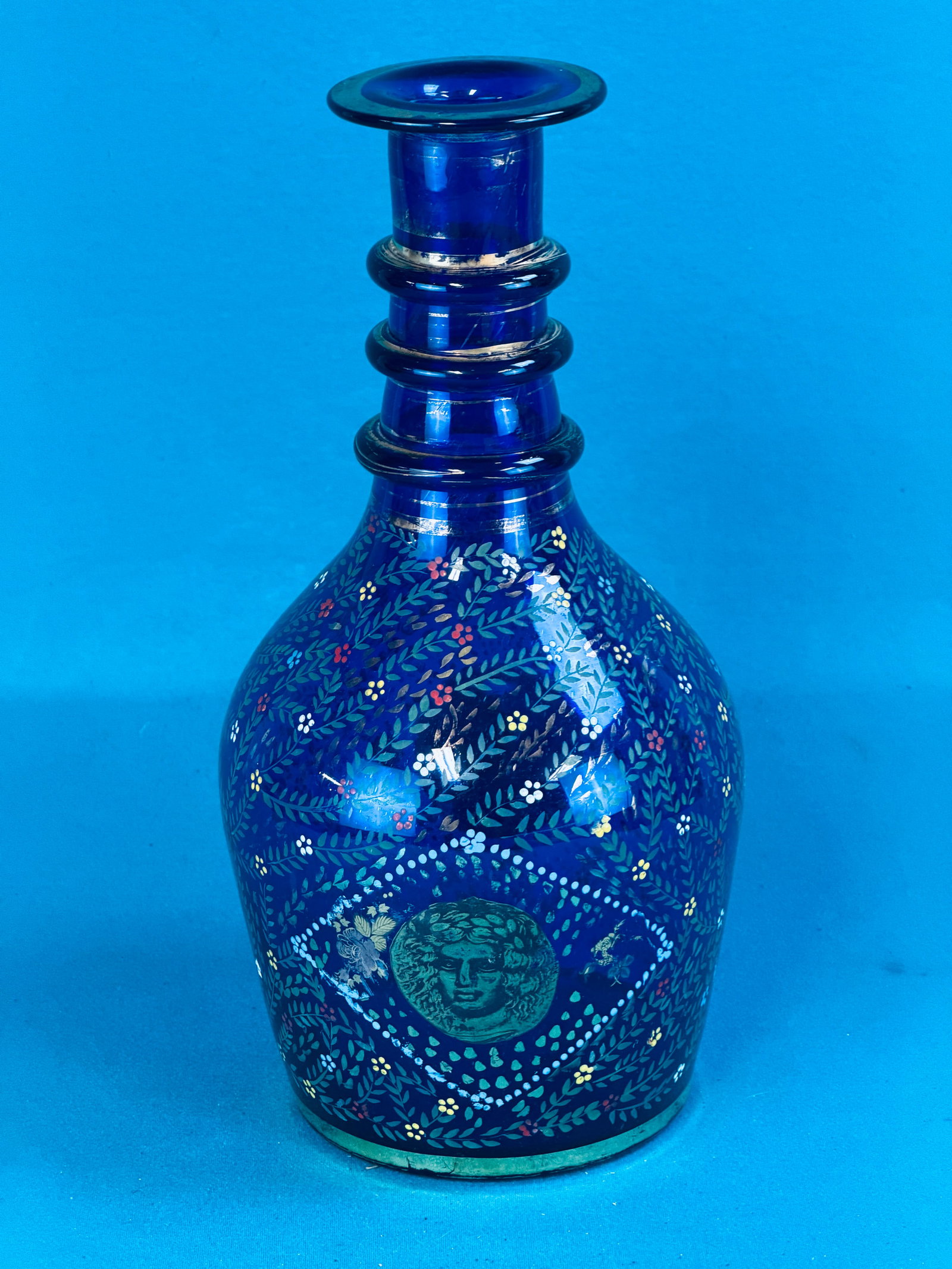 19th C Bohemian Blown Glass Decanter (1 of 8)