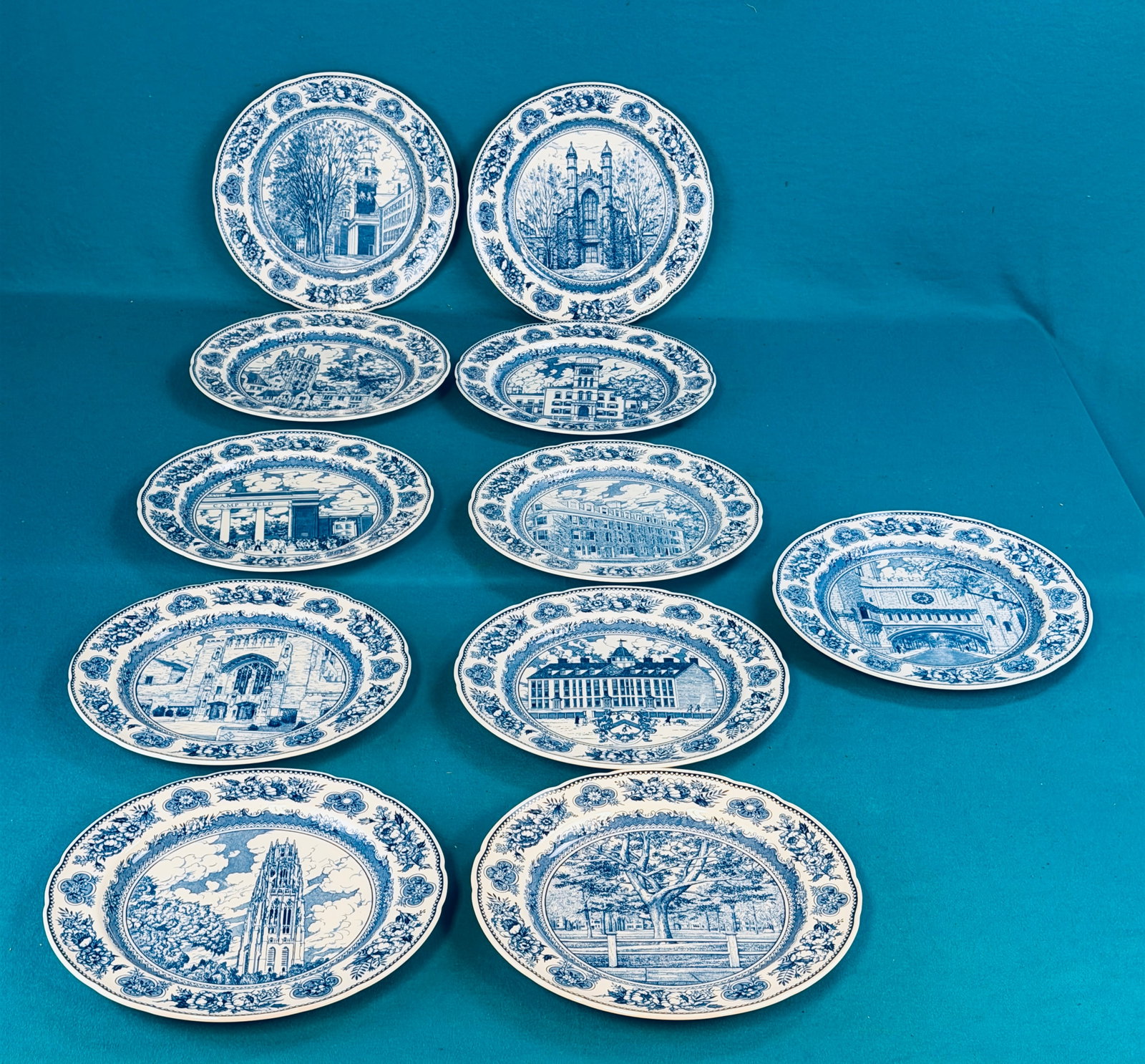 Lot 11 1931 Wedgwood Yale University Plates (1 of 6)