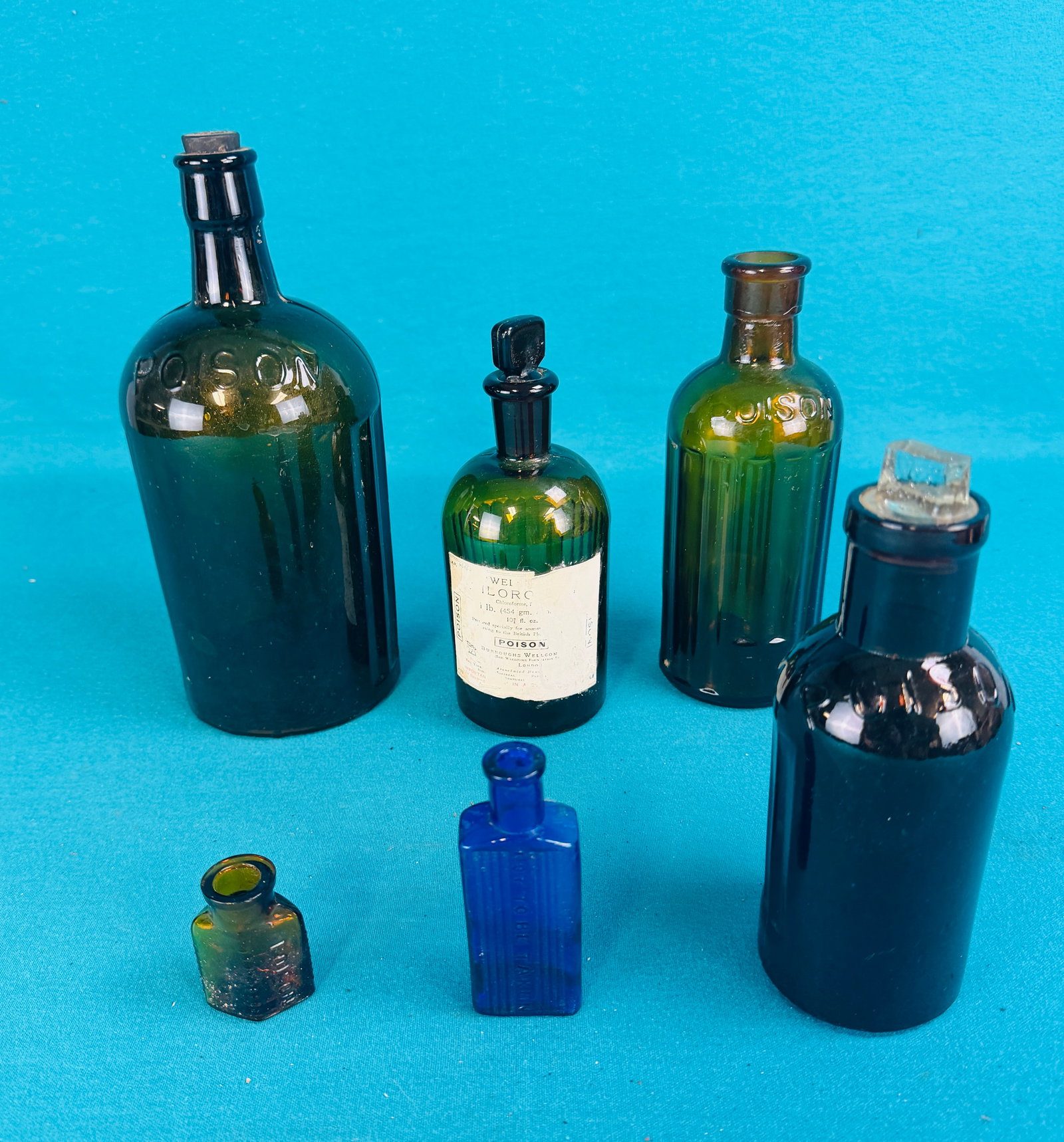 Lot 6 Antique Poison Bottles (1 of 14)