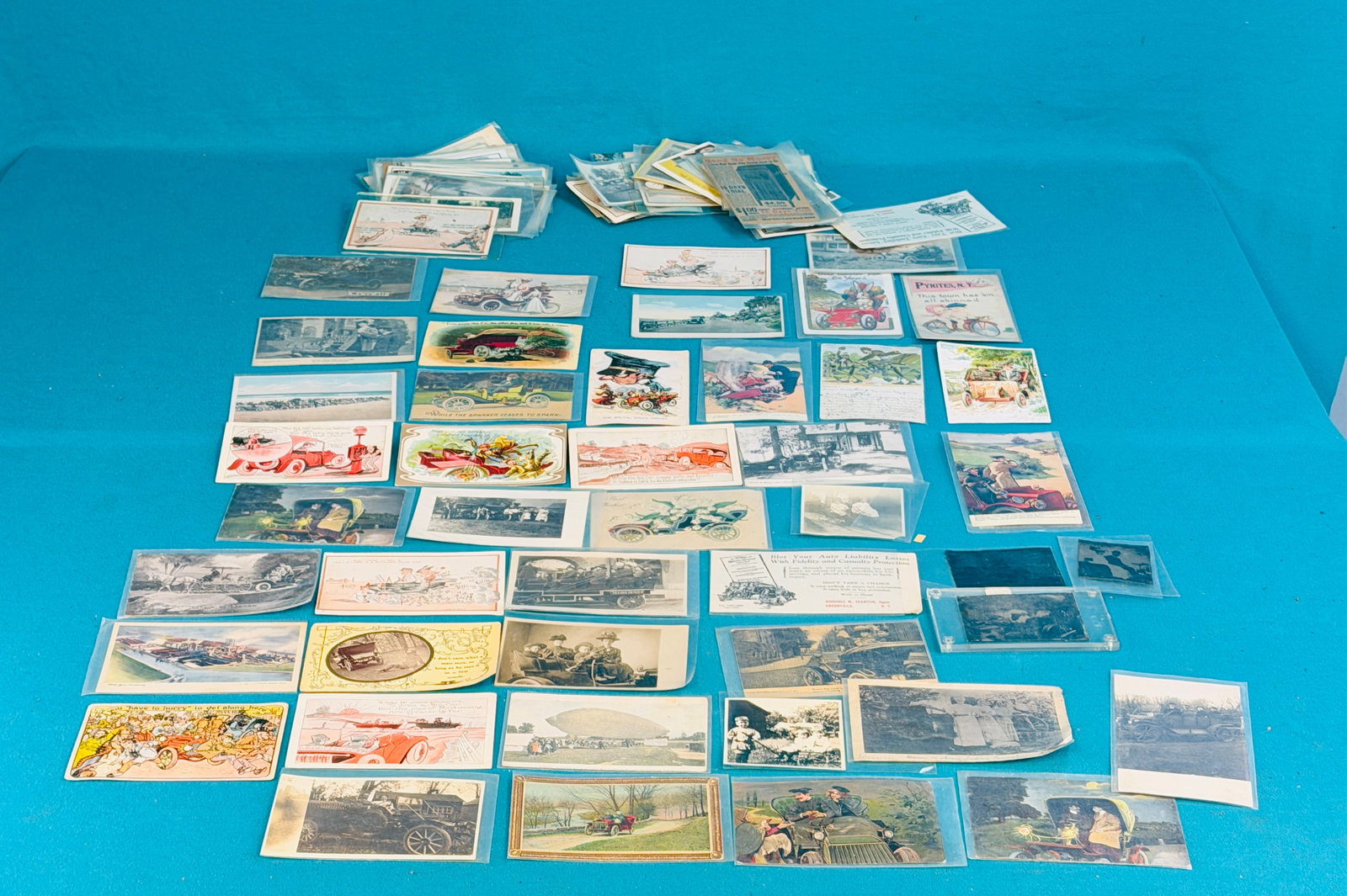 Large Lot Early 20th C Auto Themed Postcards (1 of 8)