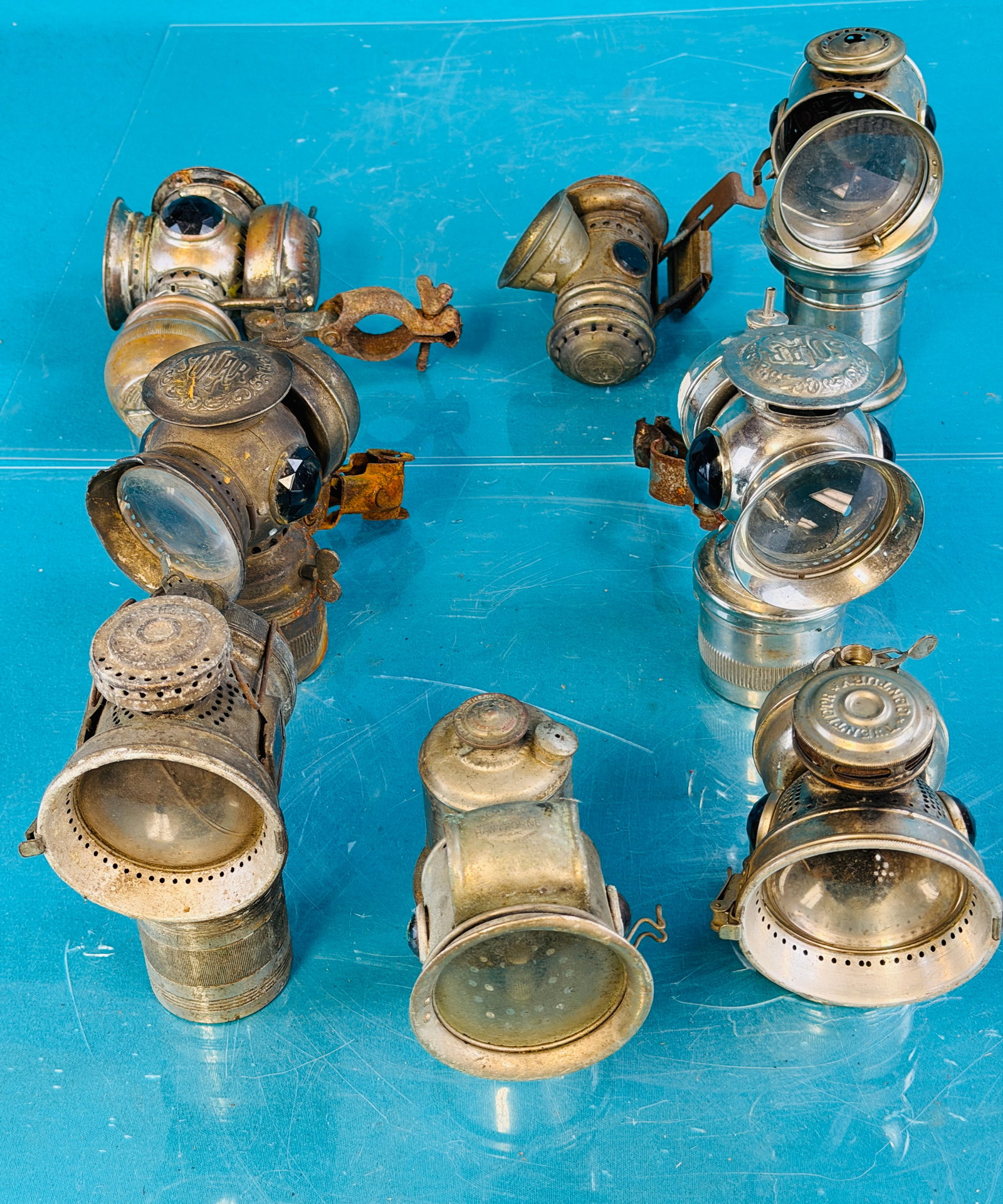 Lot 8 Early Bicycle Lamps (1 of 14)
