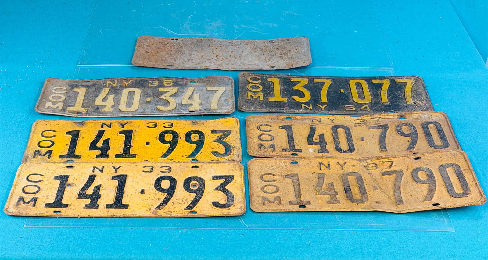Lot 7 1930's NYS License Plates 4 Commercial (1 of 5)