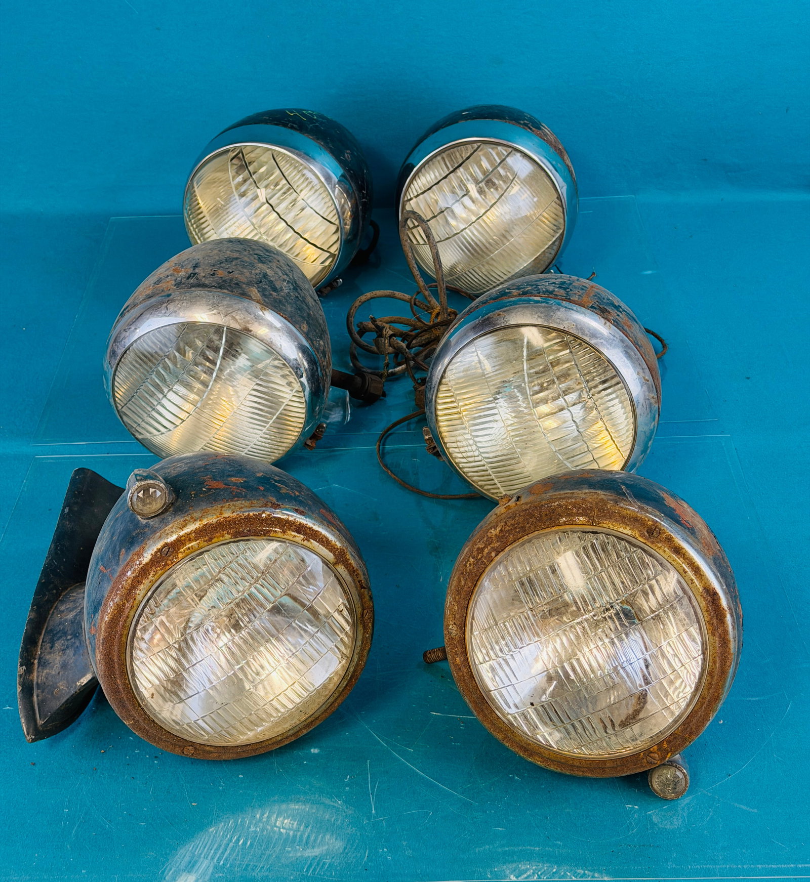 Lot 3 Pair 1930's Automobile Headlights (1 of 8)