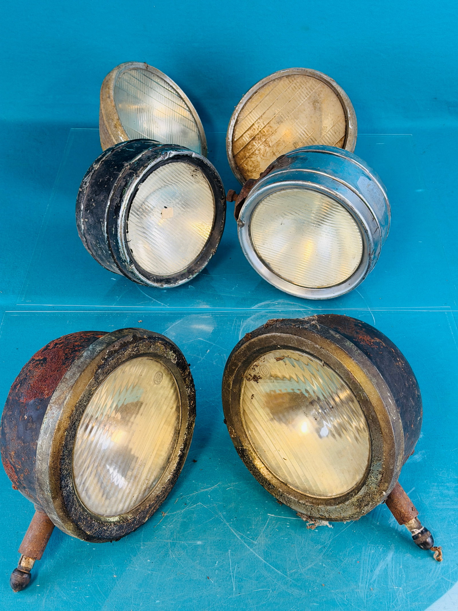 Lot 3 Pair Early Automobile Headlights (1 of 10)