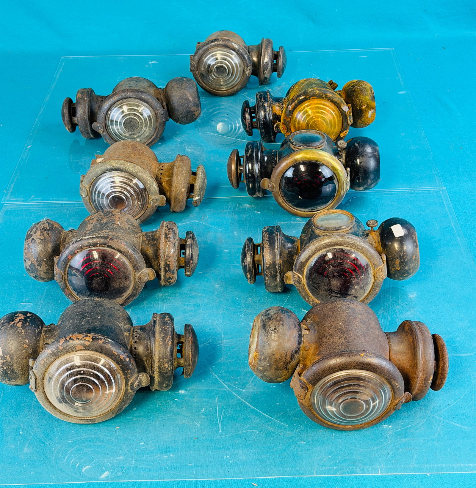 Lot 9 Model T Ford Kerosene Cowl Lights (1 of 5)