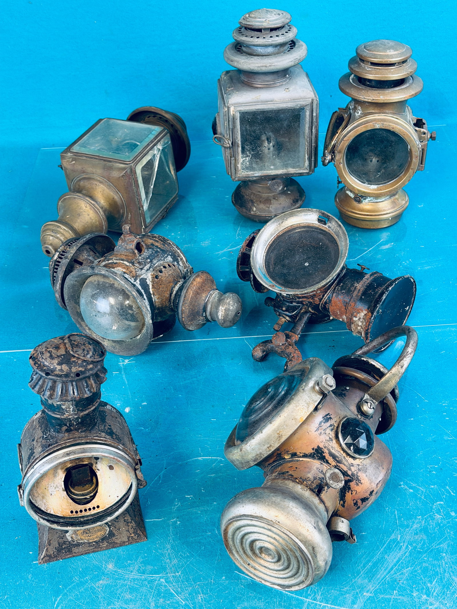 Lot 7 Antique Automobile Lights / Lamps (1 of 4)