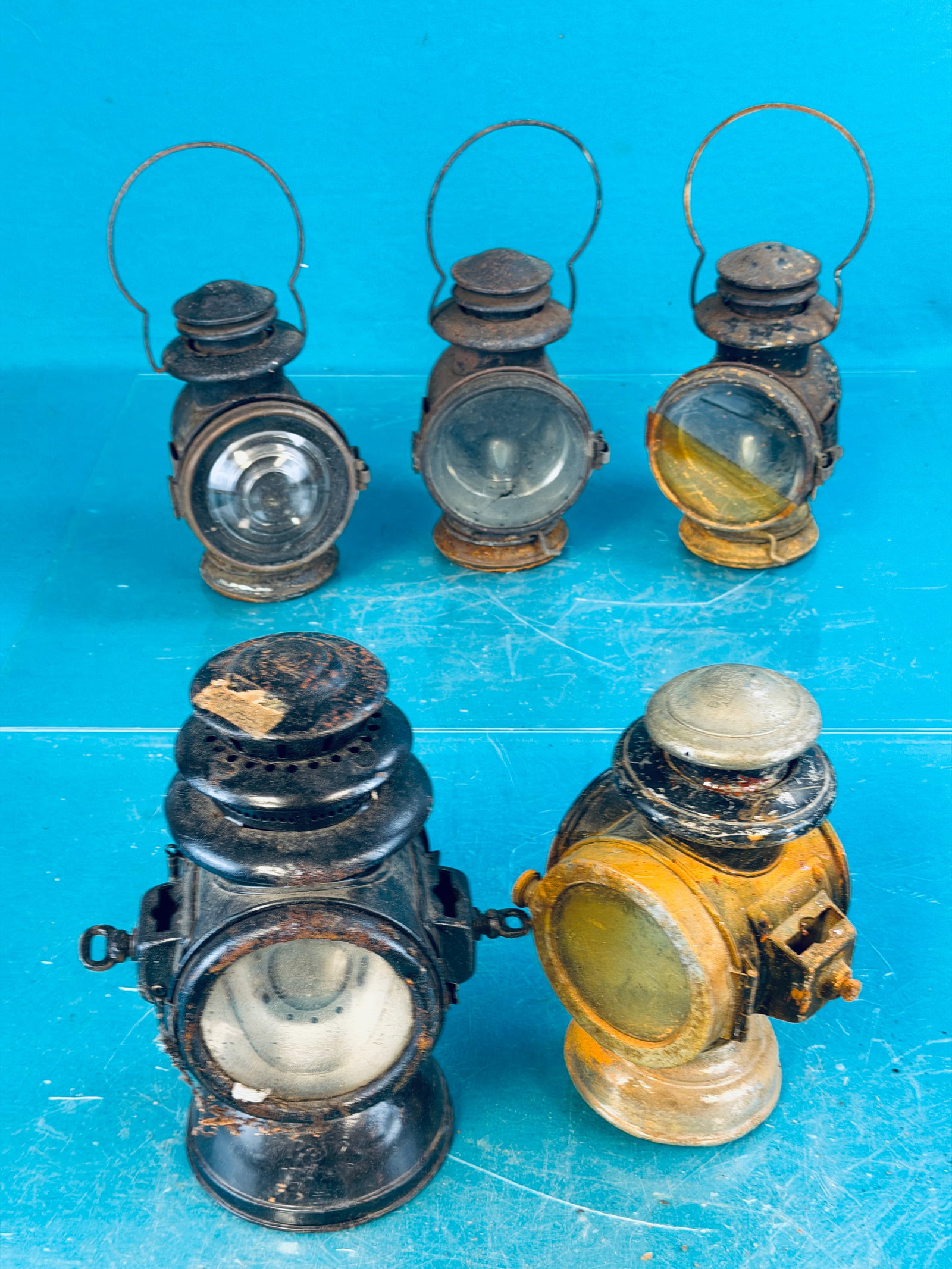 Lot 5 Antique Automobile Lights / Lamps (1 of 4)