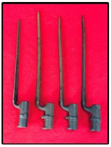 Lot 4 19th C Socket Bayonets w Locking Rings (1 of 6)