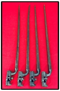 Lot 4 19th C Socket Bayonets w Locking Rings (1 of 6)