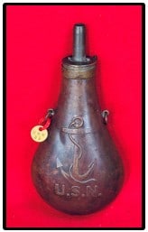 N.P. Ames USN Anchor Brass Powder Flask 1843 (1 of 4)