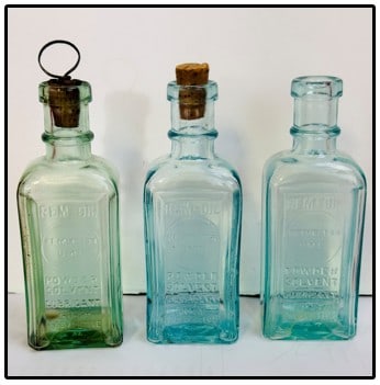 Lot 3 Circa 1910 REM-OIL Powder Solvent Bottles (1 of 12)