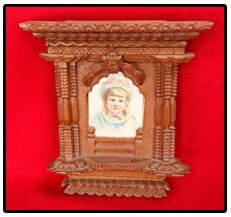 Ornate Hand Carved Easel Backed Wood Frame (1 of 4)