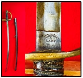 !862 Civil War Mansfield & Lamb Light Cavalry Saber (1 of 9)