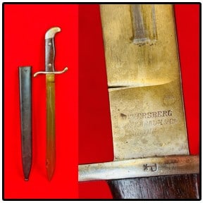 WW1 Argentine Model 1909 Mauser Bayonet w Scabbard (1 of 8)