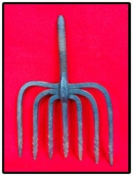 19th C Wrought Iron Eel Spear (1 of 3)