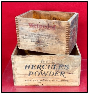 Lot 2 Wooden Ammunition Boxes (1 of 8)