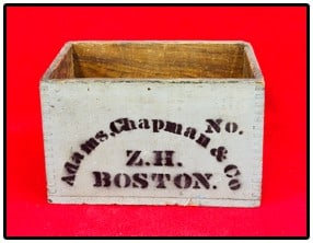 19th C Advertising Box Adams, Chapman & Co (1 of 7)