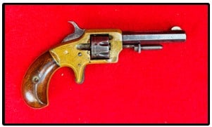 Whitneyville No 1 1/2 / Cal. Pistol: Whitneyville No. 1 1/2 Caliber pistol with brass frame and steel cylinder and barrel. Pistol is serial number 17229D and functions mechanically as it should. Pistol measures approximately 6 1/2" in le