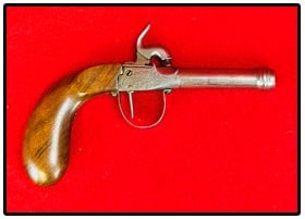 Cannon Barrel Box-Lock Percussion Single Shot Pistol (1 of 9)