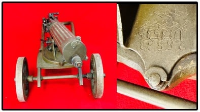 Original WW1 Russian M1910 Maxim H. Machine Gun: Original World War One M1910 water cooled heavy machine gun which was adopted and widely used by the Imperial Russian Army on the Eastern front. Item has been decommissioned and deactivated according 