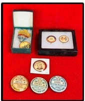 Lot Celluloid Buttons, Span-Am War Hunting Buttons Etc (1 of 8)