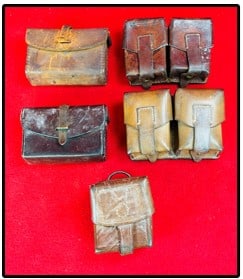 Lot 5 20th C Military Ammunition Pouches (1 of 4)