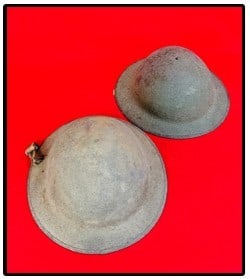 Lot 2 WW1 US Model 17 Doughboy Helmets (1 of 3)