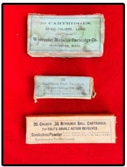 Lot 3 19th Century Cartridge Boxes Etc (1 of 2)